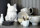 Louie Bulldog Cookie Jar White
