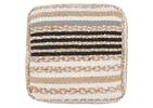 Saskia Jute Pouf Natural/Ivory/Black