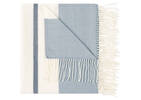 Jeté Watkins ivoire/bleu mer/bleu havre