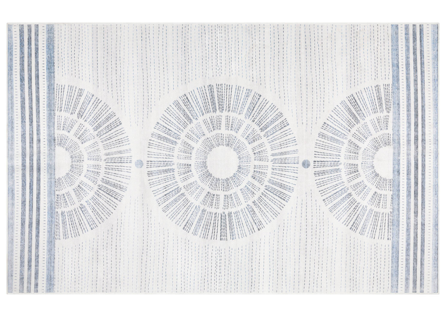 Tapis d'extérieur Soleil 60x96 bleu/gris