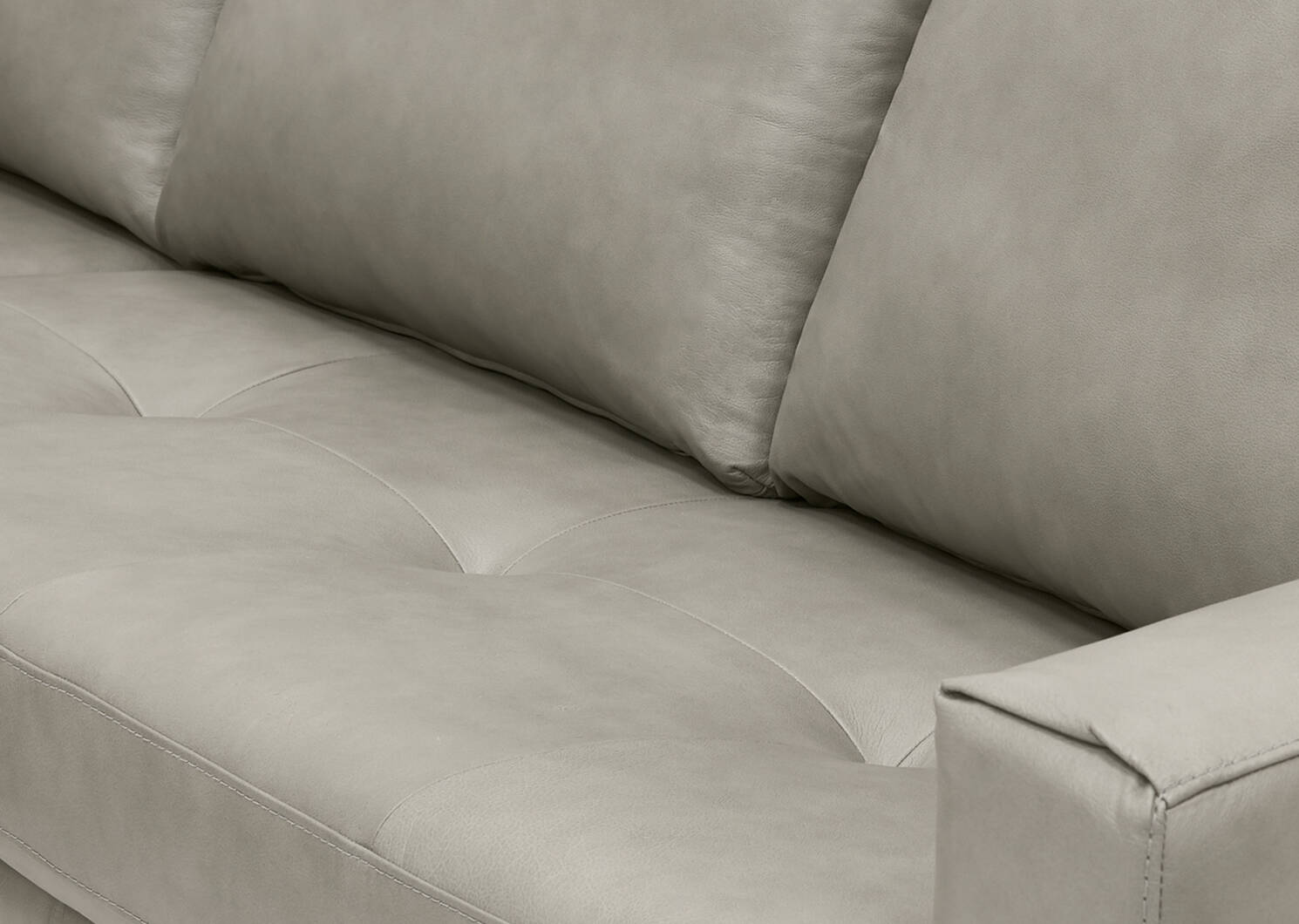 Lucca Custom Leather Sofa Chaise
