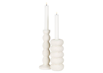 FABULAXE Marble Resin Candle Holders - Set of 3 Taper Candlesticks for Home  Decor, Table Centerpieces, Interior Accents, Black QI004063.BK.3 - The