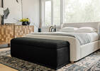 Bacall Velvet Bedspread Light Grey