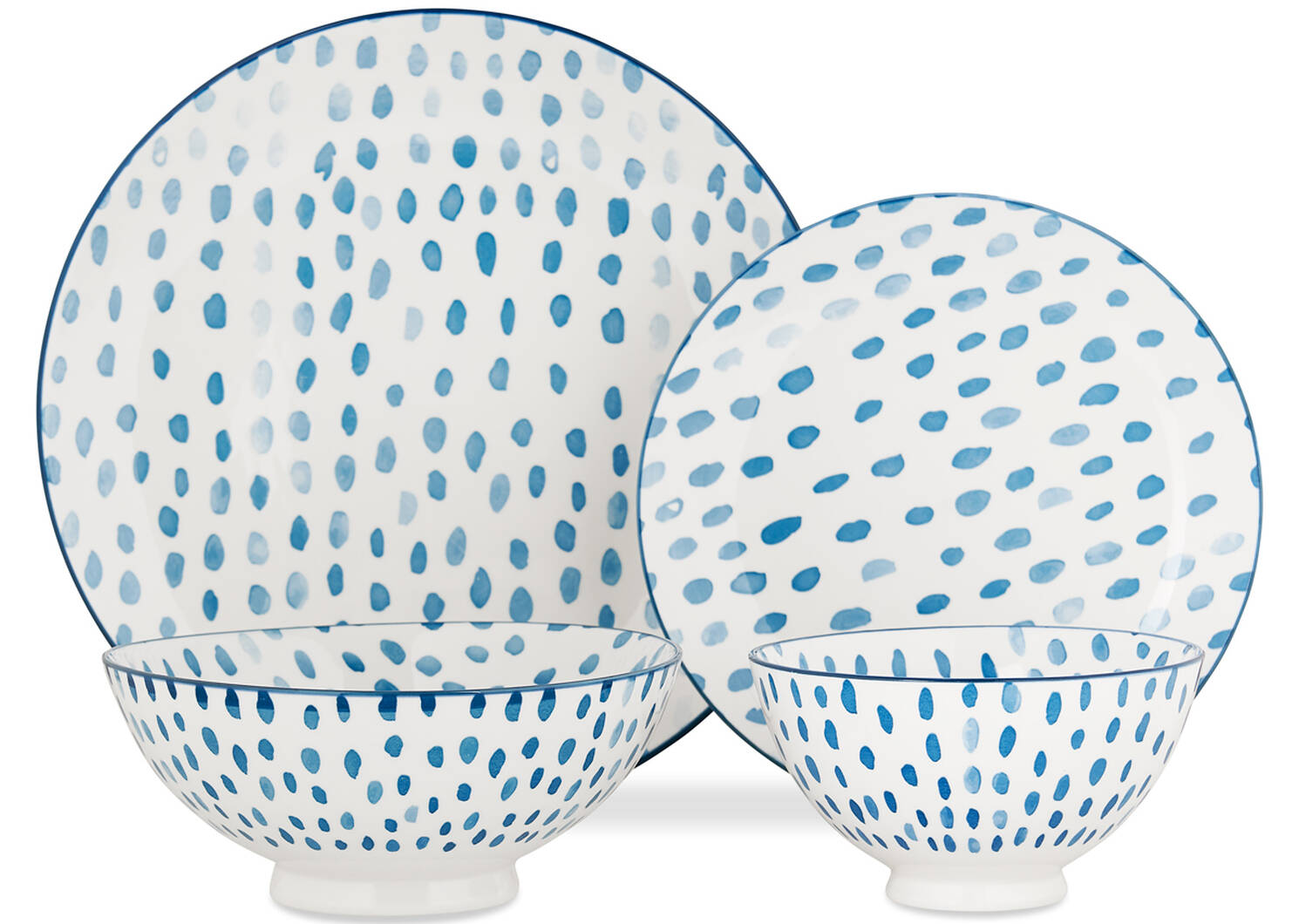 Linney 16 pc Dish Set Blue