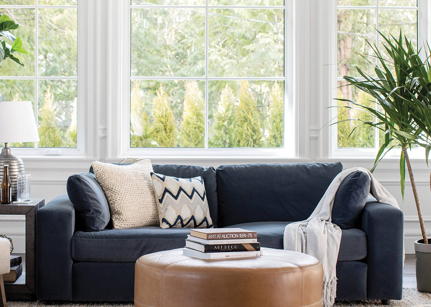 Coussin Padilla 16x16 Atlantique/lait