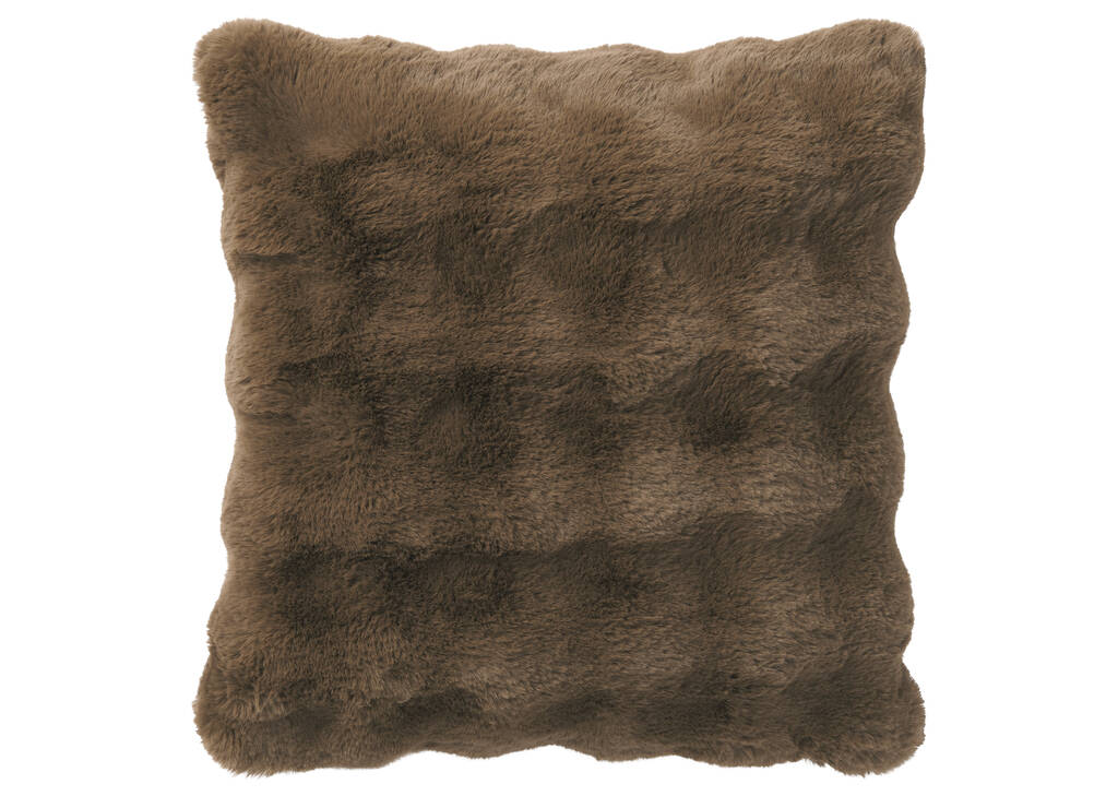 Zoey Faux Fur Pillow 20x20 Mushroom