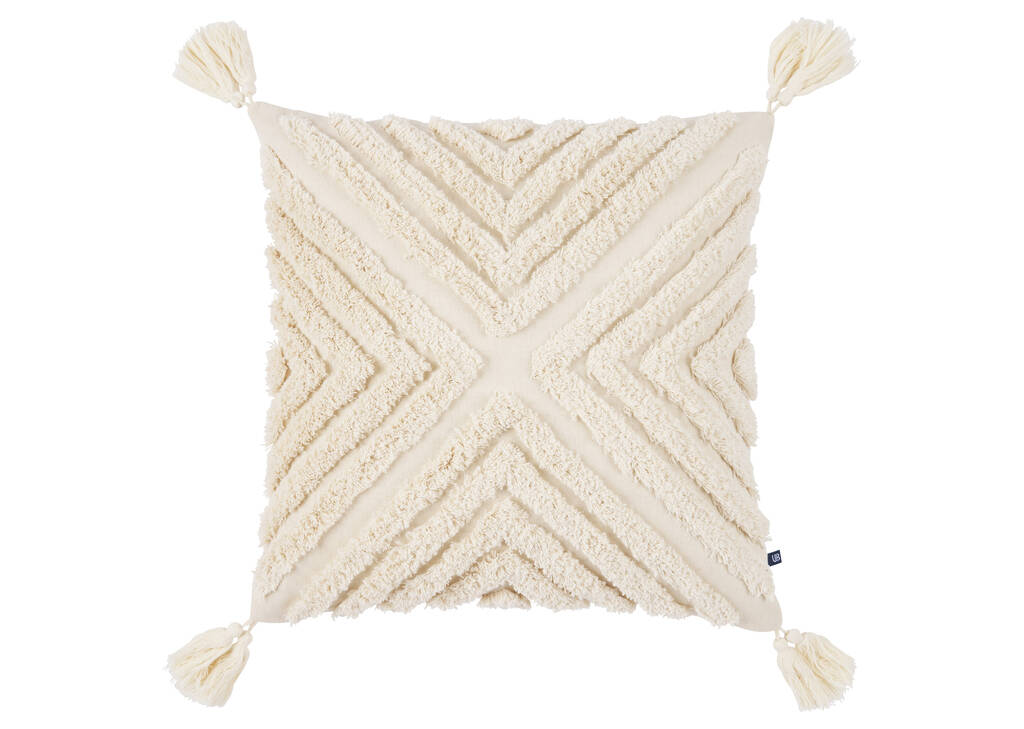 Coussin Dishani 20x20 sable/ivoire