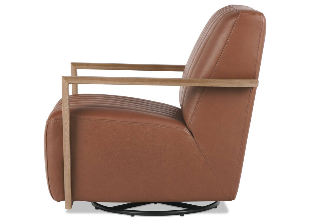 Fauteuil piv. en cuir Simone -Ari car.