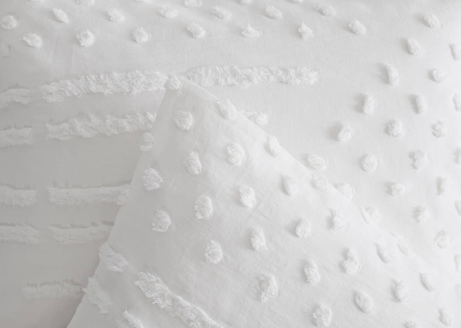 Ensembles de housse de couette Saunders -blancs