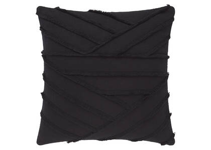 Odessa Fringe Toss 20x20 Black