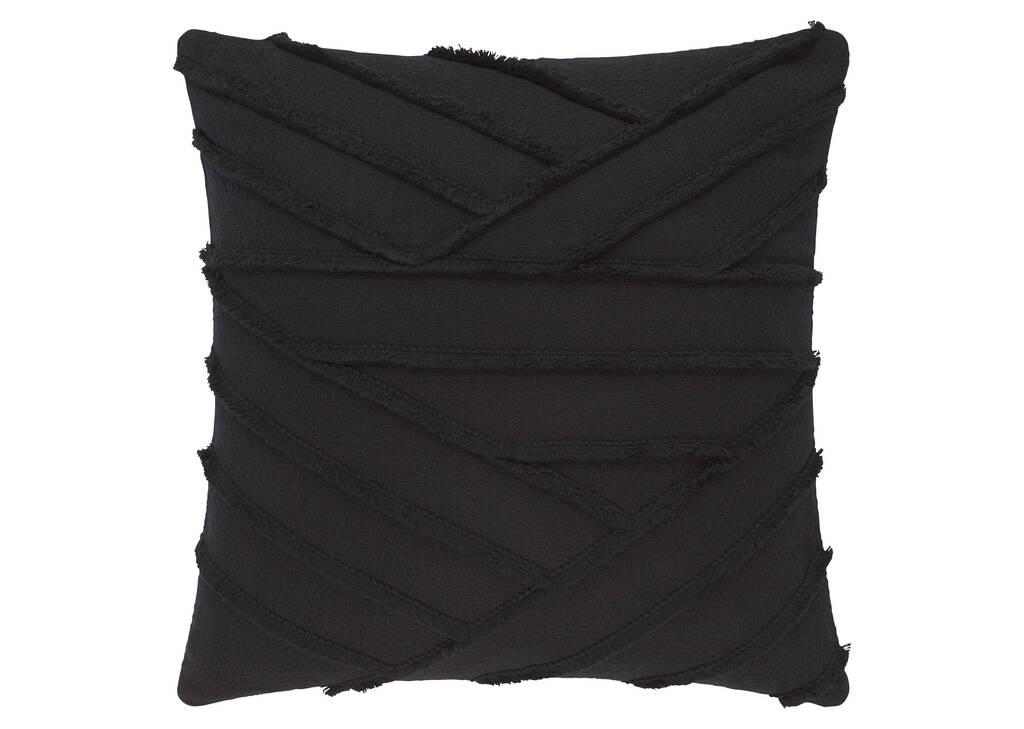 Odessa Fringe Toss 20x20 Black
