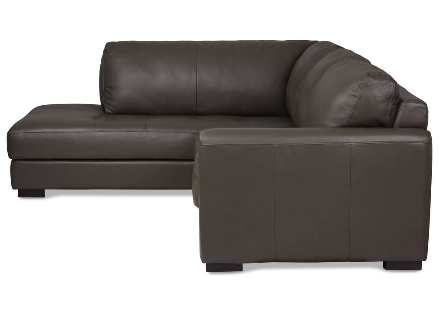 Boone Leather Condo Sofa Chaise -Gr, LCF