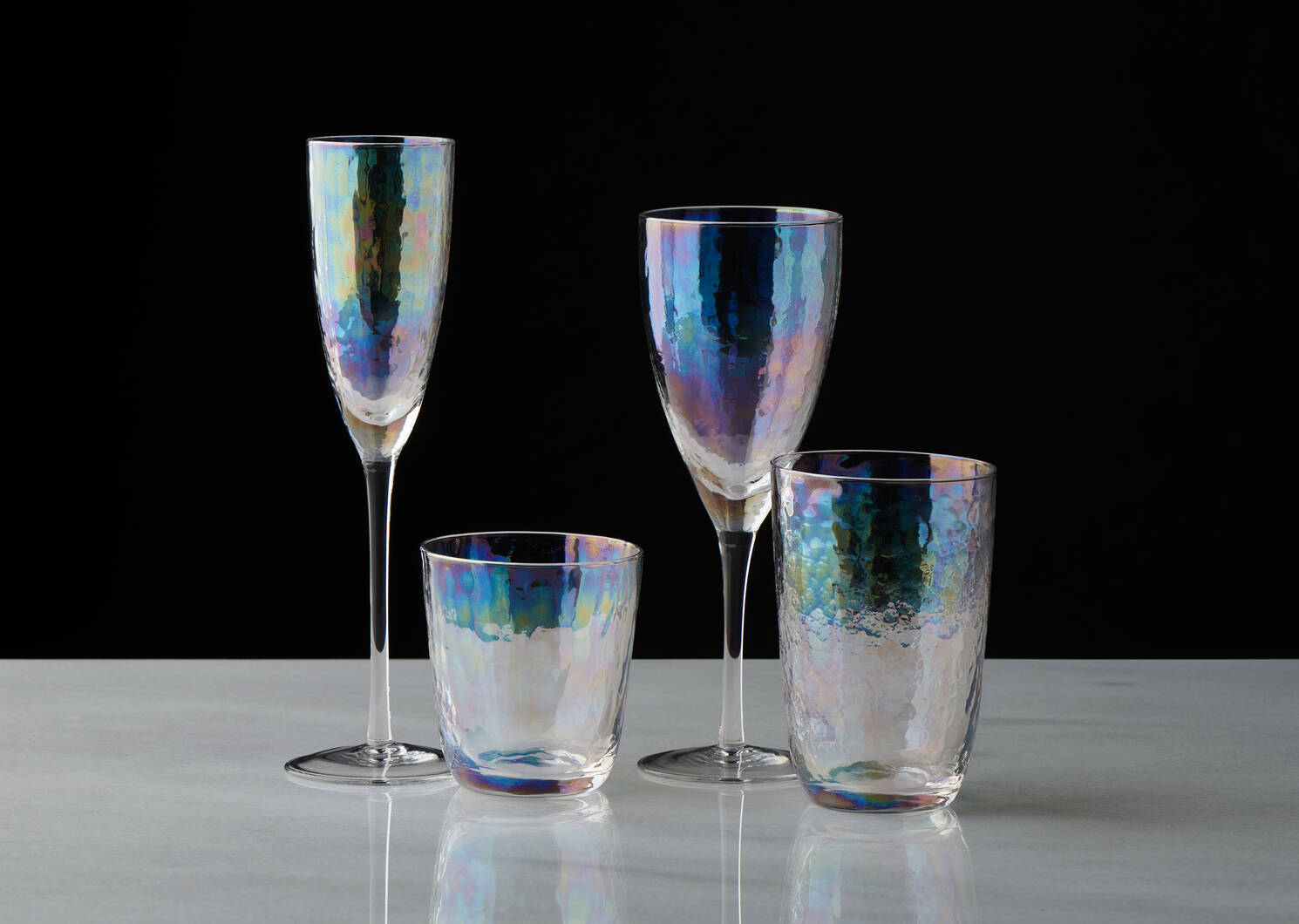 Lucent Champagne Flute Iridescent Urban Barn
