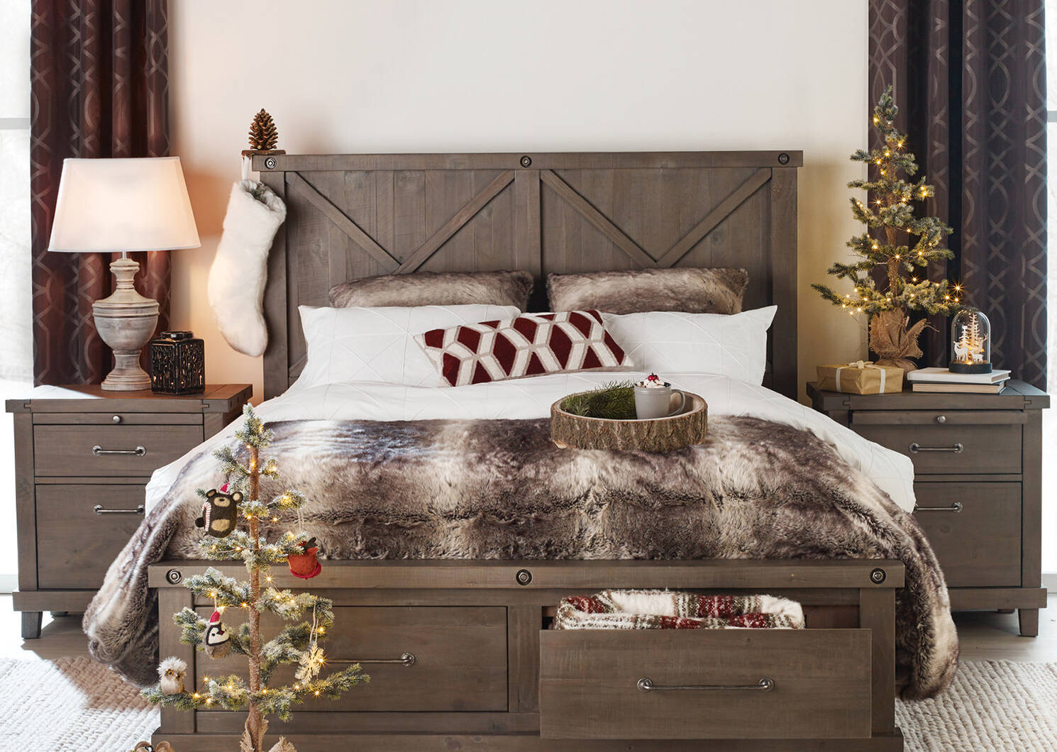 Ironside Nightstand -Rustic Grey