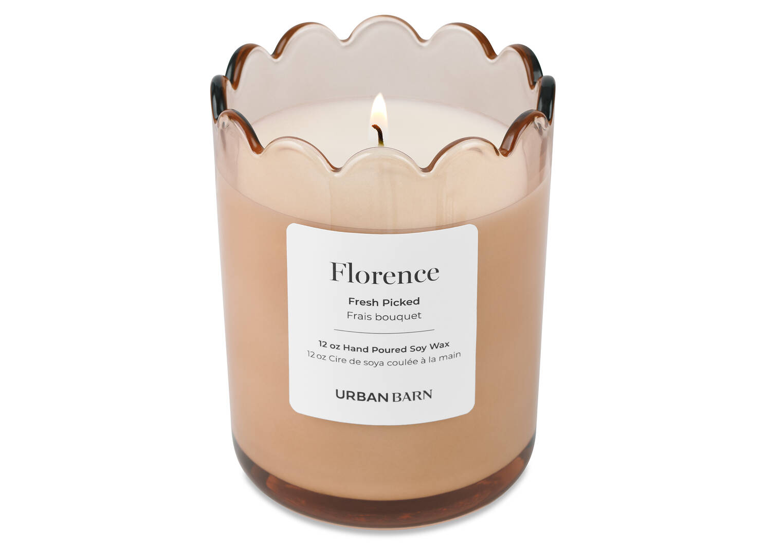 Bougie en pot Florence rose