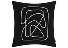 Flo Cotton Pillow 20x20 Black/Ivory