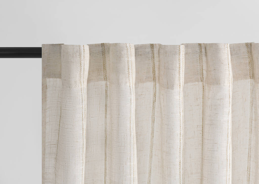 Kolter Sheer Striped Curtain 96 Ivory