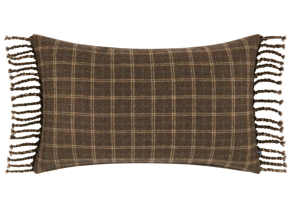 Charlton Plaid Pillow 14x24 Brown