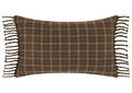 Coussin à carreaux Charlton 14x24 brun