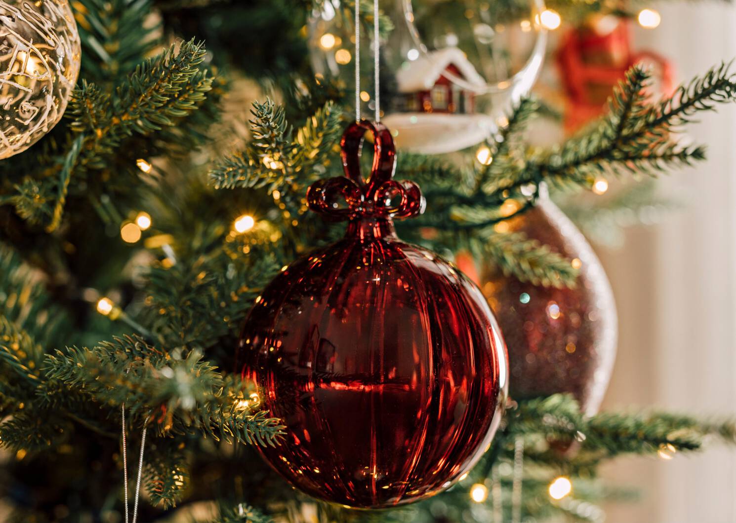 Red Truck Globe Ornament
