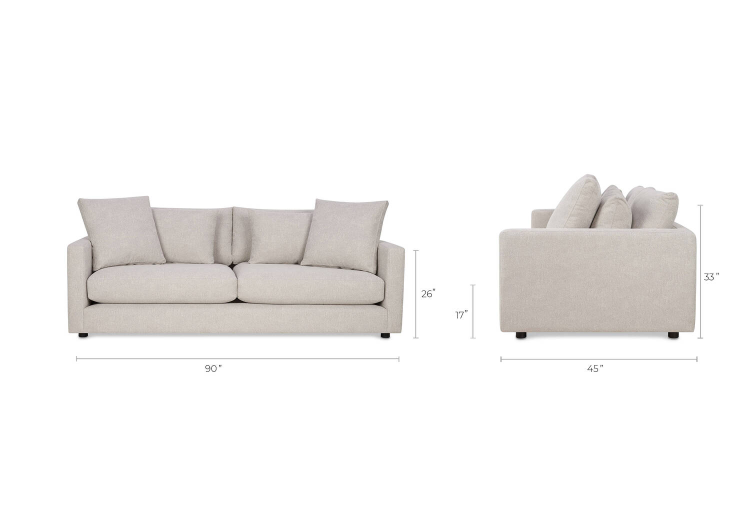 Berg Sofa -Aiden Platinum