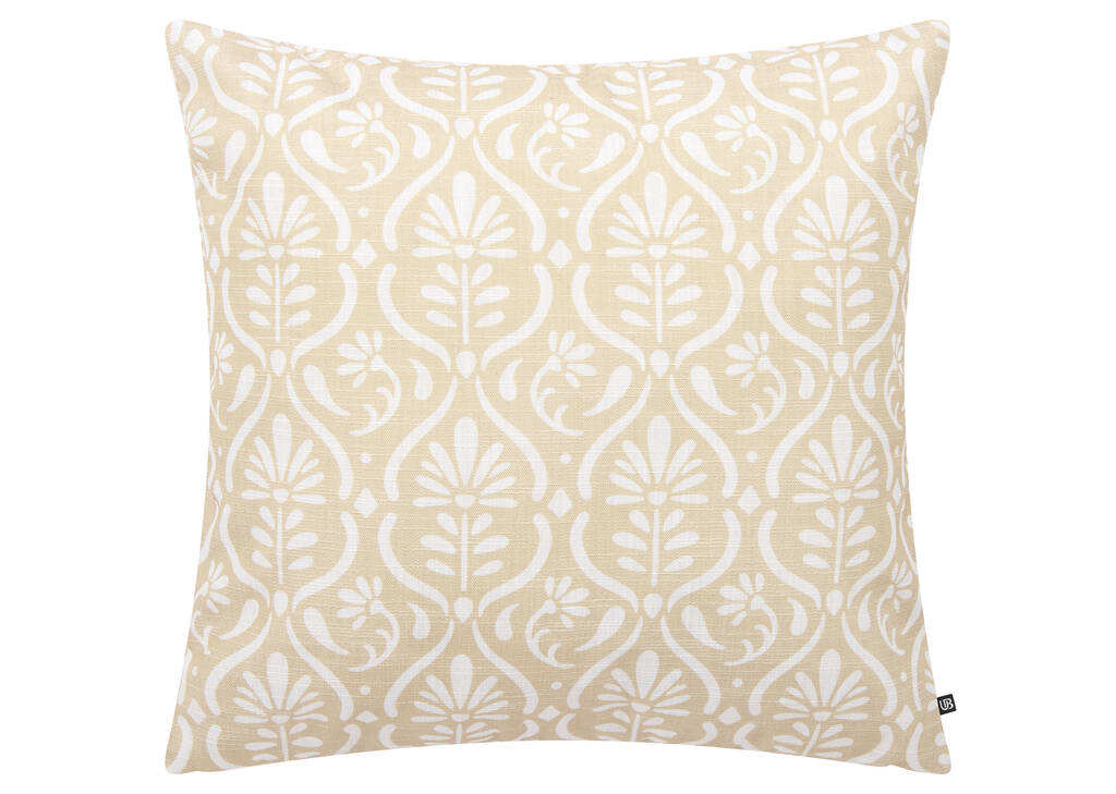 Coussin Lettie 20x20 ivoire/brun clair