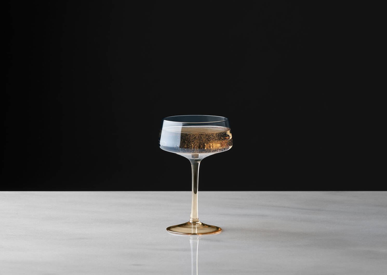 Abie Coupe Glass Amber/Grey