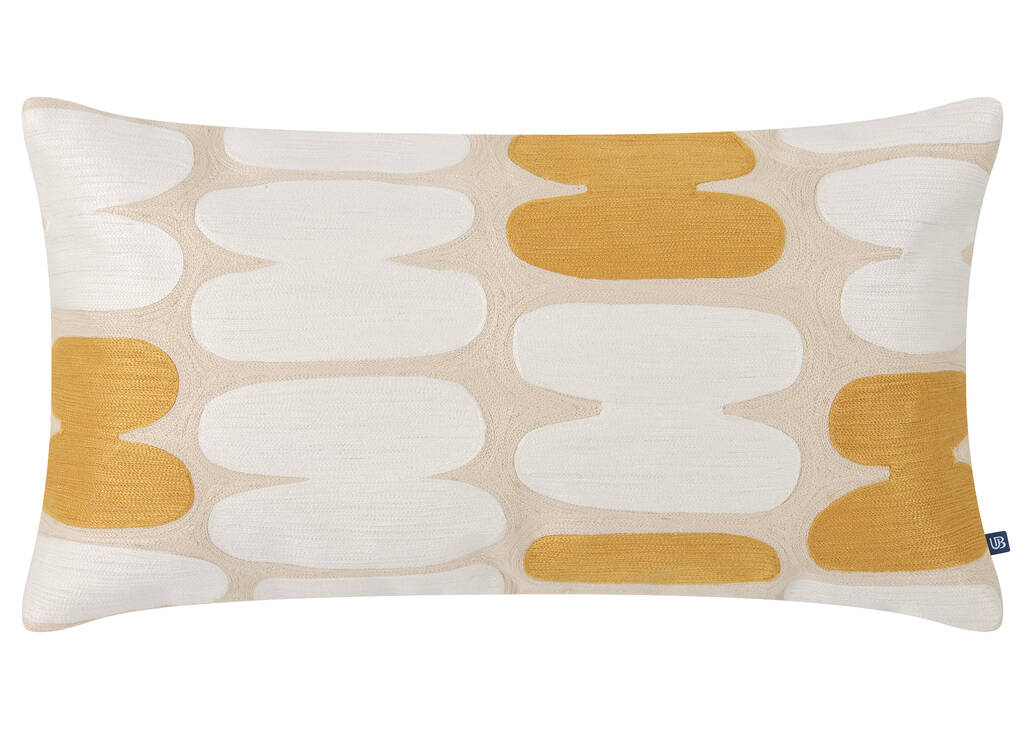 Coussin Sante 12x22 ivoire/champ doré