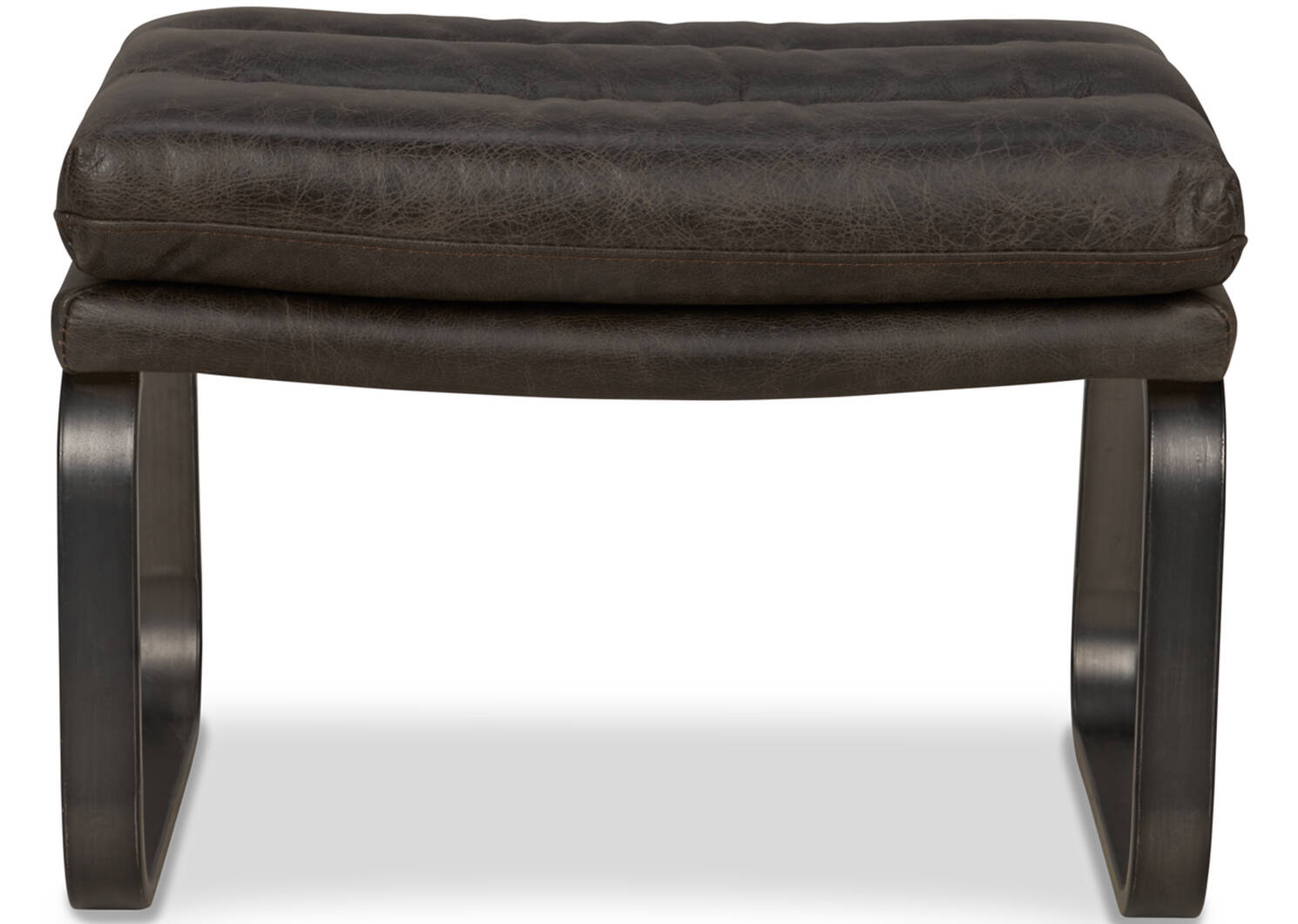 Donnelly Leather Ottoman -Hurst Cocoa