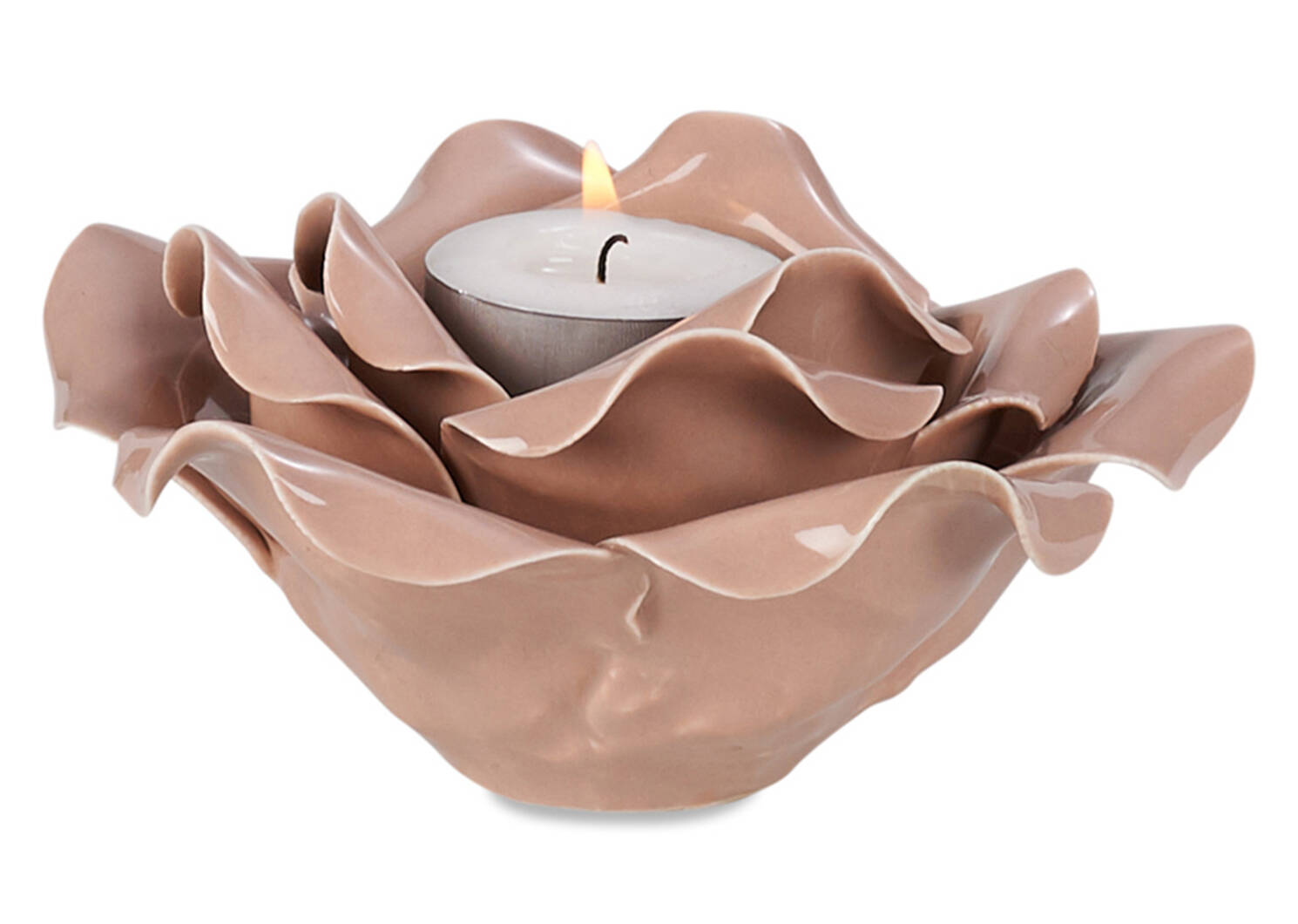 Rosette Tealight Holder Ballet Pink