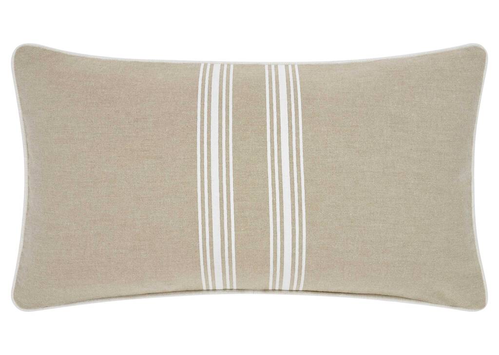 Cottage Stripe Toss 12x22 Sand/Ivory