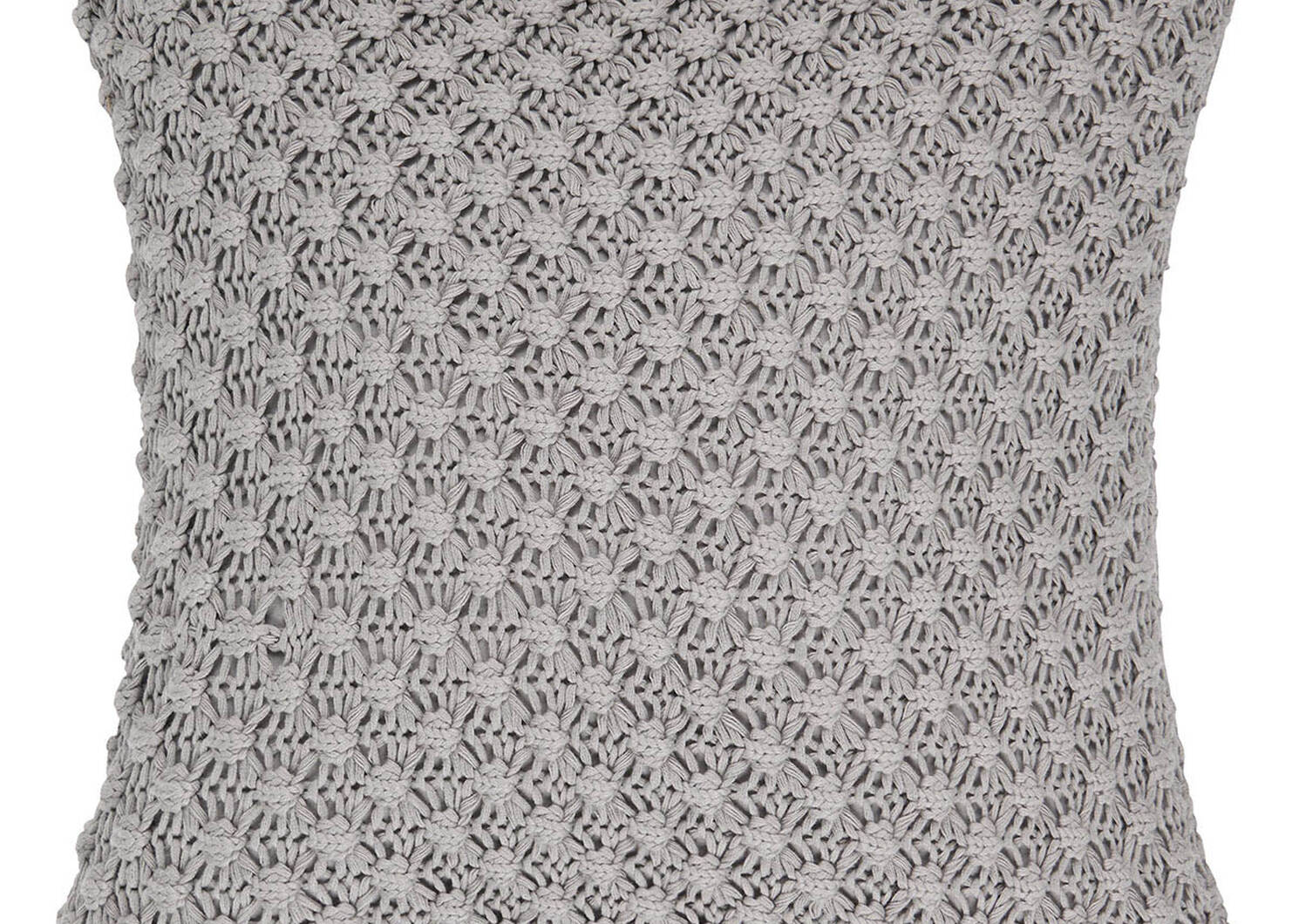Coussin en coton Ellie 20x20 gris pâle