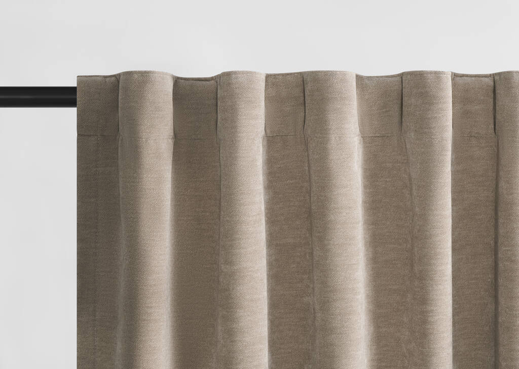 Adalee Velvet Curtain 96 Ash
