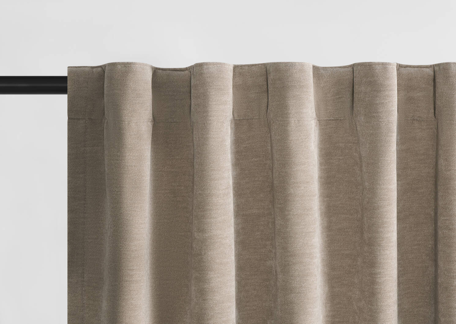 Adalee Velvet Curtain 96 Ash