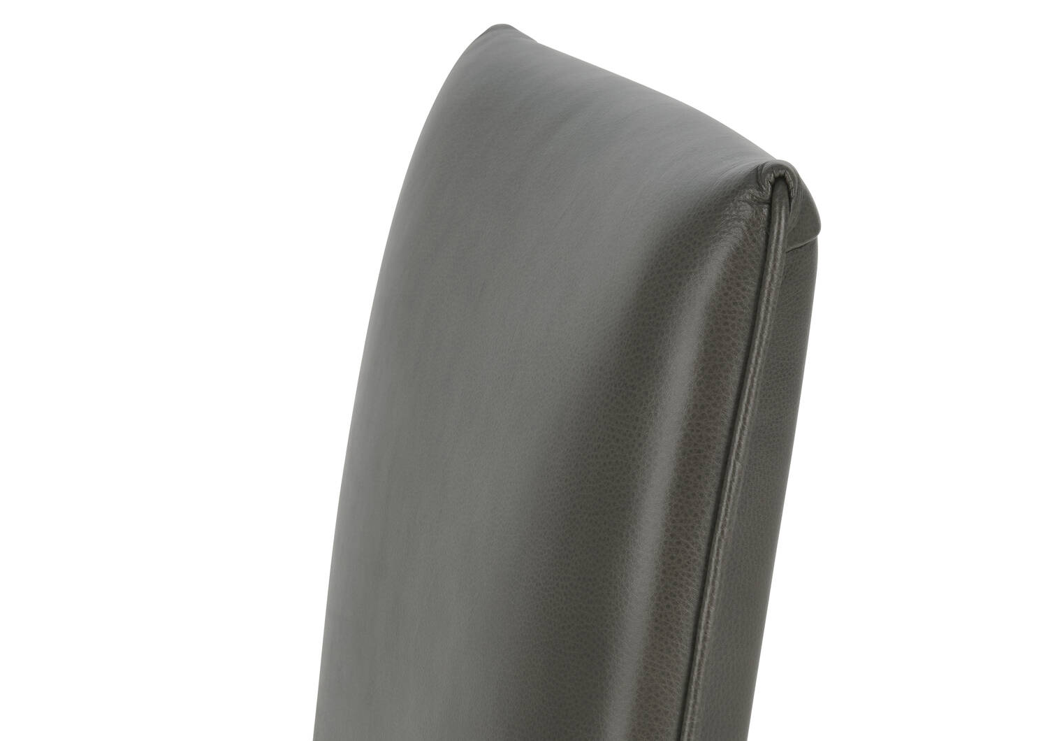 Chaise en cuir Esmae -Reede charbon