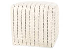 Ardell Cotton Boucle Pouf Ivory/Black