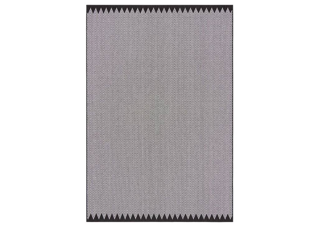 Tapis zigzag Matira – noirs/ivoire