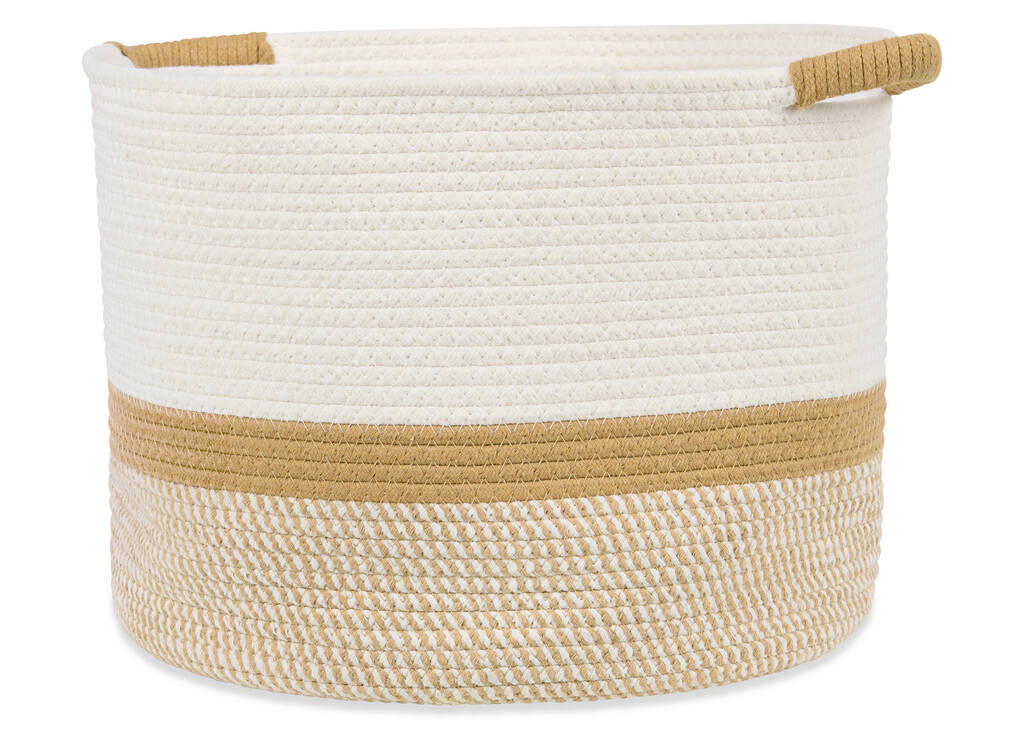Rosio Basket Large Ivory/Tan