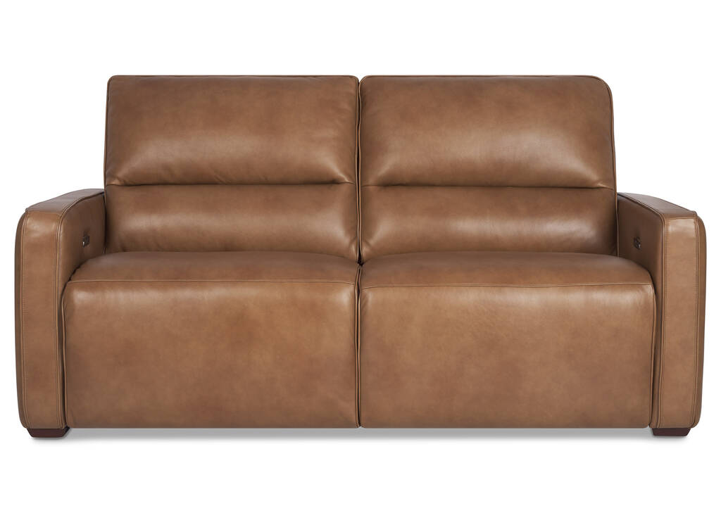 Encore Leather Reclining Sofa -Mira Rum