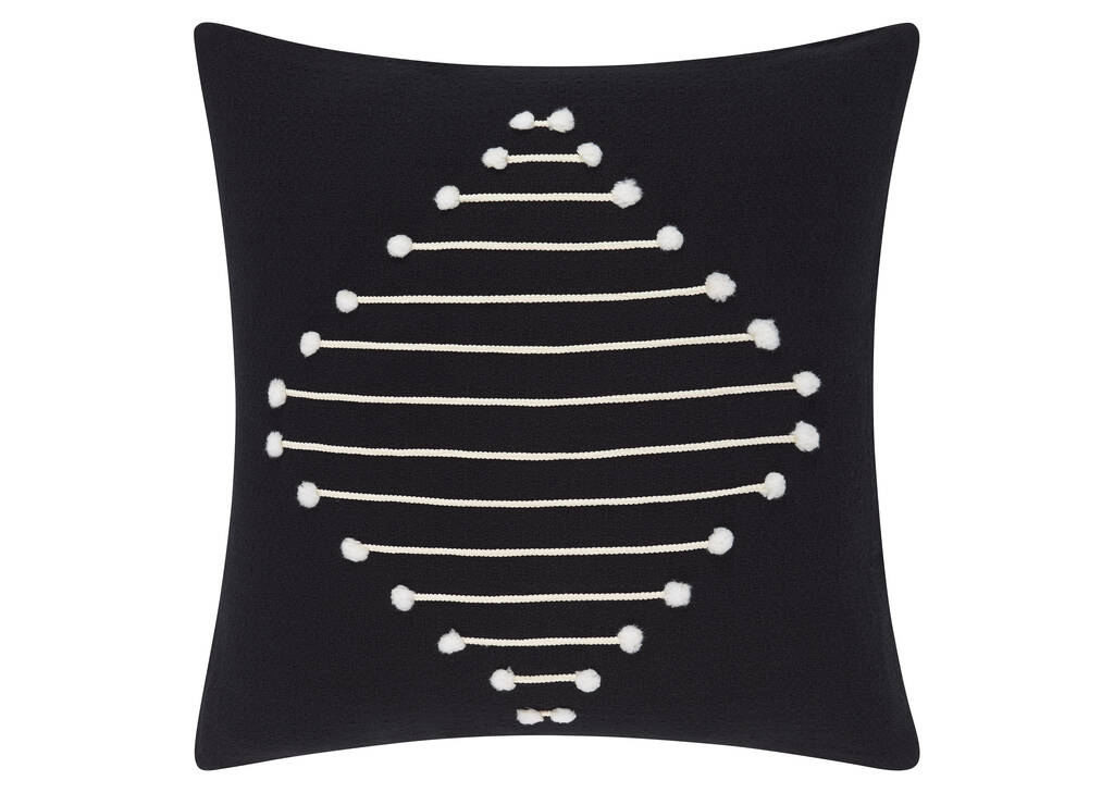 Coussin Nairobi 20x20 noir/ivoire