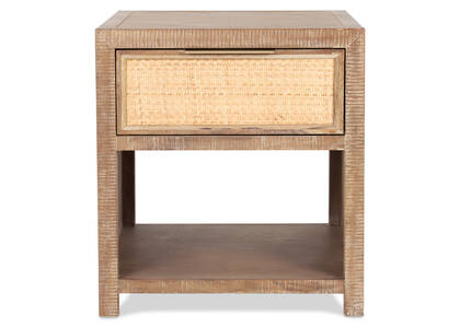 Graham Side Table -Ayr Drift/Rattan