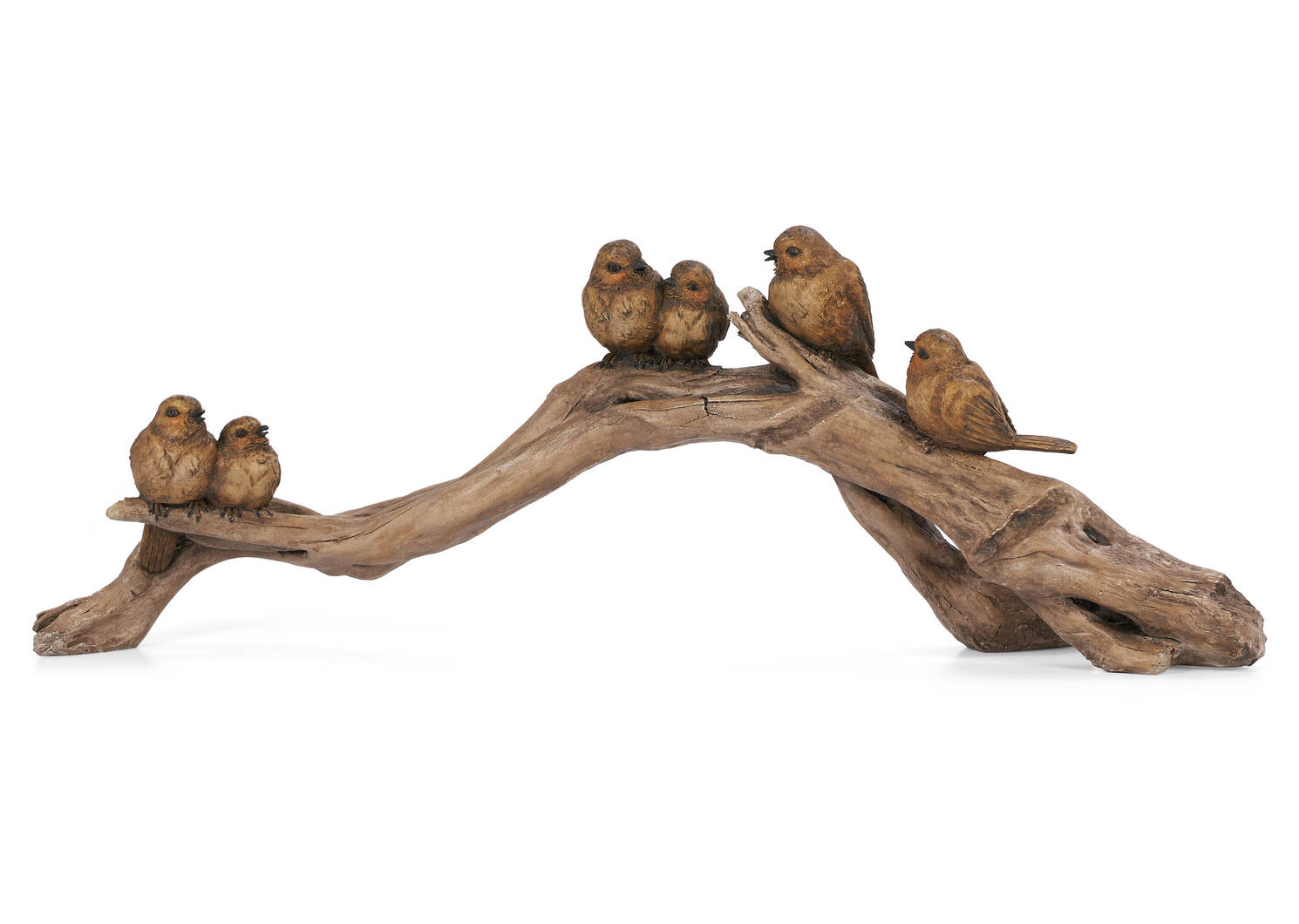 Perched Birds Decor Natural