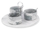 Carrara 7pc Tapas Set w/ Rd Tray Nickel