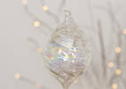 Ornement fleuron Khloe transparent