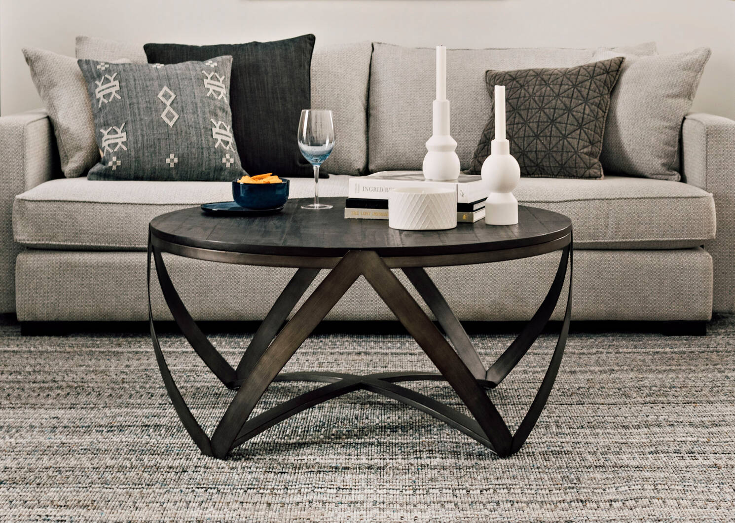 Table basse Argyle -Reviv charbon