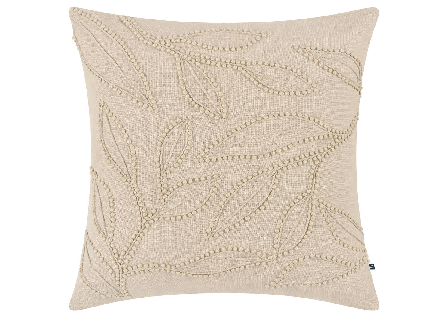 Coussin brodé Lyra 20x20 ivoire