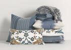 Betina Throw Ivory/Blue