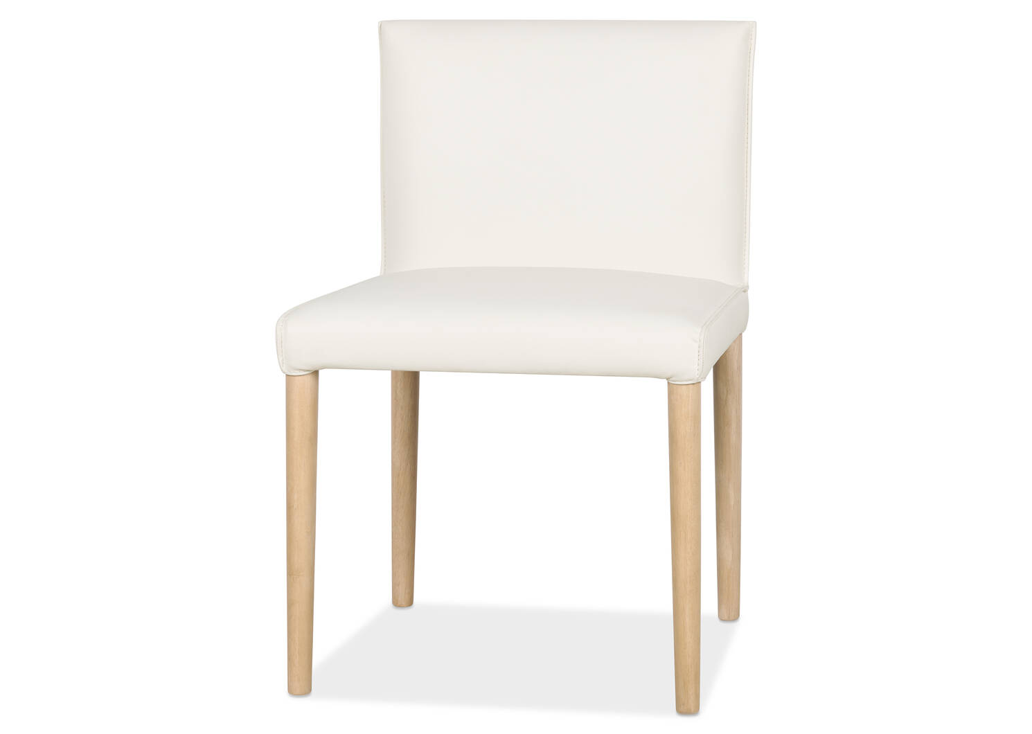 Marciona Lthr Dining Chair -Forega Wht