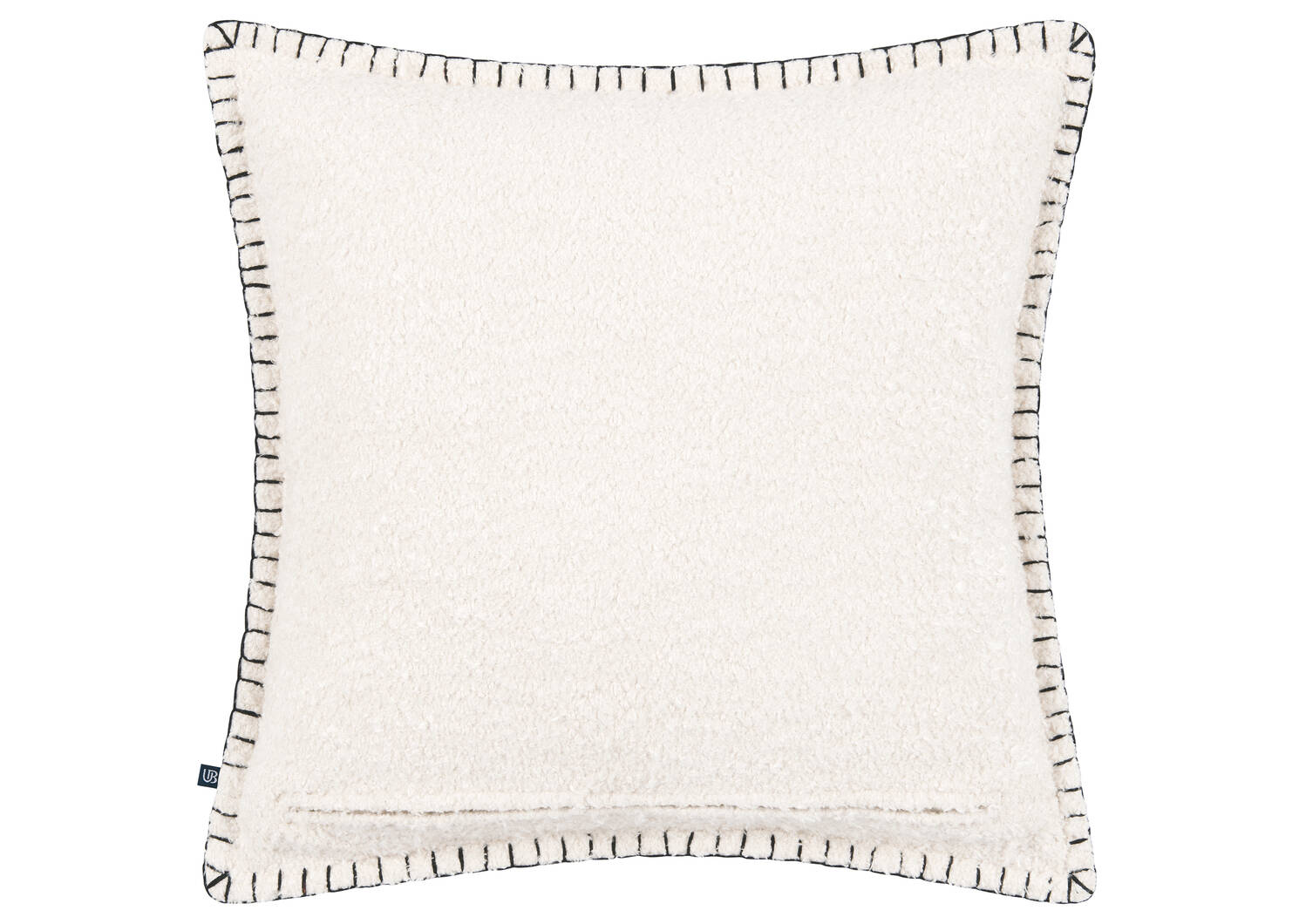 Coussin en boucle Finn 20x20 ivoire/noir