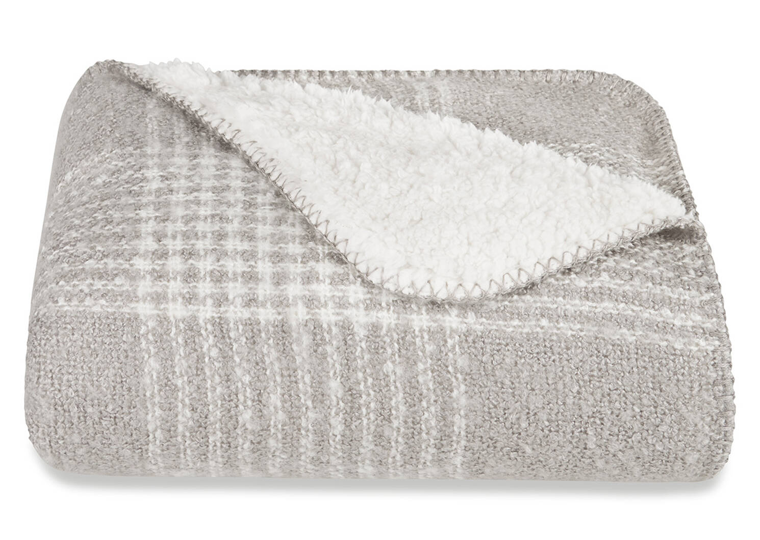 Becca Sherpa Throw Pebble